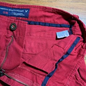 American Eagle Chinos in red. 31 x 30 slim fit.